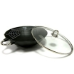 Кастрюля "Wok" Со стеклянной крышкой, чугунная 30 см х 11 см инфо 1433o.