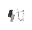 Серьги с черным и белым бриллиантами KE05-49647-88-W 2009 г инфо 7914r.