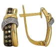 Серьги с бриллиантами коньяк ERZN0959-89DL-Y 2010 г инфо 8003r.