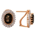 Серьги с бриллиантом и раухтопазом CE05-13204-37CL-R 2009 г инфо 11450r.