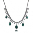 Колье Серебро 925, изумрудн кварц, циркон 025 352 04 21lsk-00025 2010 г инфо 7454r.