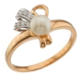 Кольцо с бриллиантом и жемчугом 25-2095-0070 2009 г инфо 800s.