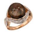 Кольцо с бриллиантом и раухтопазом CR05-32635-37-R 2009 г инфо 6338r.