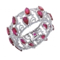 Браслет Серебро 925 рубин синт, циркон 025 352 03 21-00769 2010 г инфо 7663r.