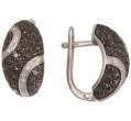 Серьги с черным и белым бриллиантами ERIA0939-88YL-W 2010 г инфо 9936w.