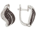 Серьги с черным и белым бриллиантами ERIA1107-88YL-W 2010 г инфо 9942w.