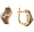 Серьги с бриллиантами коньяк ERIN0993-89DT-Y 2010 г инфо 9938w.