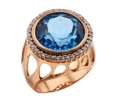 Кольцо с бриллиантом и топазом RNC26501-76SL-R 2010 г инфо 10136v.