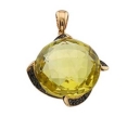 Подвеска с бриллиантом и лимонным кварцем PDJ3125-27S-R 2009 г инфо 1912w.