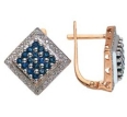 Серьги с бриллиантом и сапфиром EHIN0785-55-R 2010 г инфо 2359w.