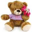 Мягкая игрушка "Мишка с цветочком", 18 см искусственный мех, текстиль Изготовитель: Китай инфо 23a.